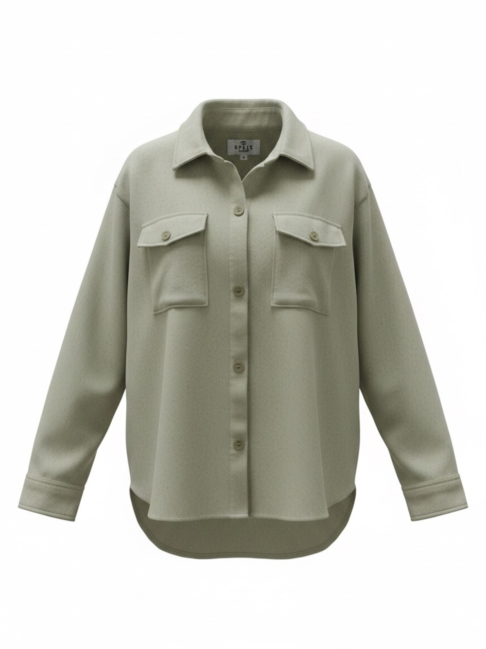 Relaxed Utility Shacket in Light Beige